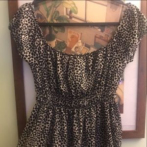 Topshop Leopard Dot Mini Dress
